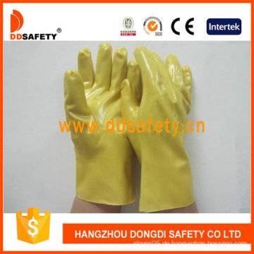 Gelb PVC Chemikalienbeständige ölbeständige Handschuh Sicherheitshandschuhe (DPV103)